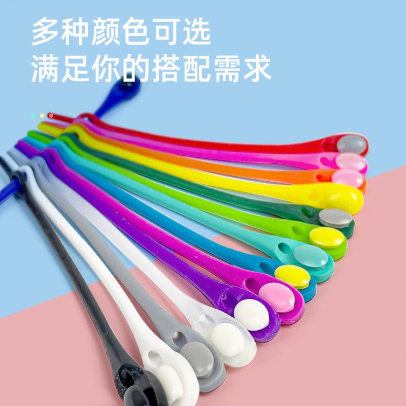 Lazy shoelaces trendy no-tie silicone elastic shoelace buckles, no-tie colorful novel creative elastic stretch shoelaces