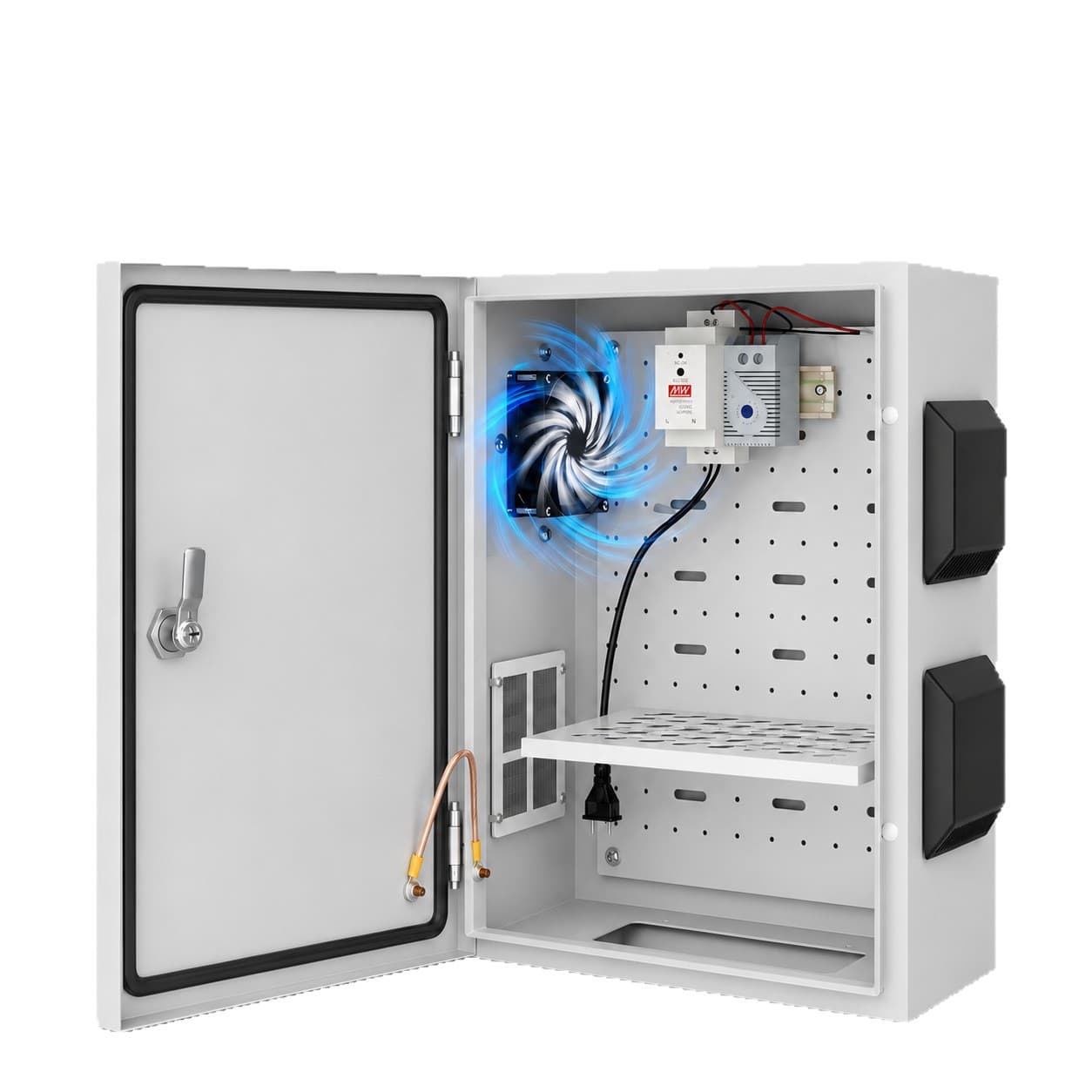 Outdoor Metal Distribution Box Monitoring Protection Box Rainproof Box Temperature Control Instrument Control Box Charging Pile Protection Box Heat Dissipation