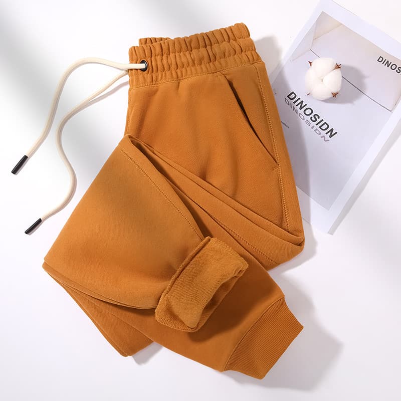 High-End Women's Thickened Cotton Sweatpants Casual High-Waisted Ankle-Length Leisure Sports Trousers Comfortable Breathable