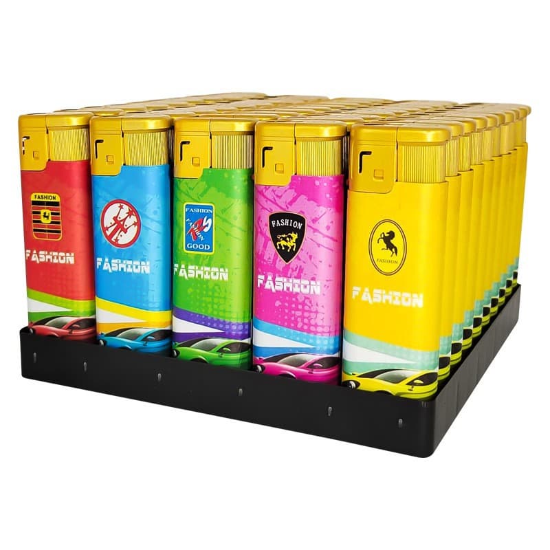 Shaodong Source Factory Direct Bozhong 666 Wrapped Paper Large Blue Flame Direct Injection Lighters with Bottom Injection Windproof Lighters