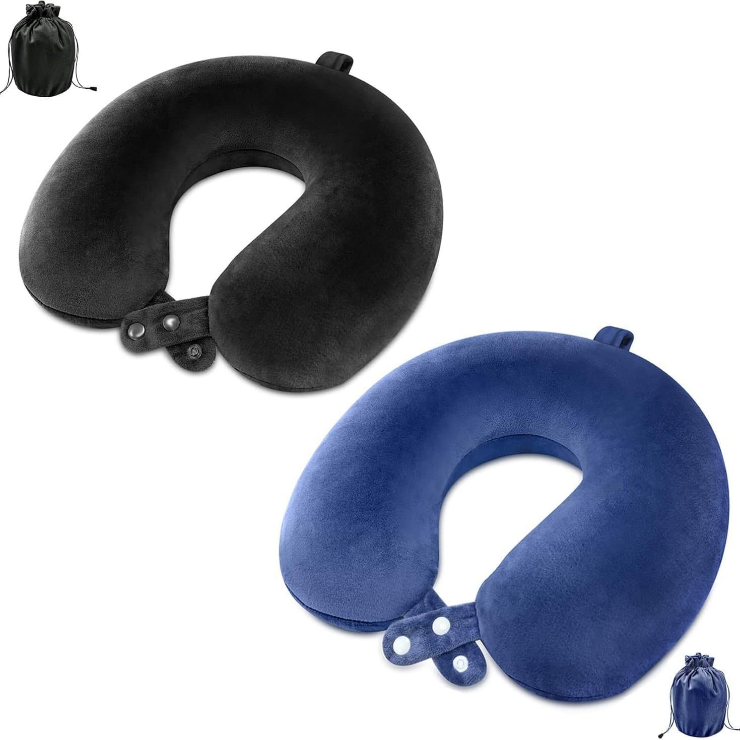 Memory Foam U-Shaped Travel Neck Pillow for Airplane Sleeping, Cervical Support, Portable U-Pillow