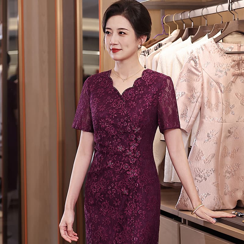 New style youthful and fashionable mid-length summer daily elegant national style dress, slim-fit and slimming, factory style 935#.