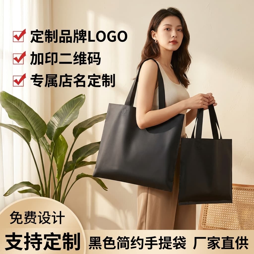 Clothing store plastic bags, Korean-style handbags, trendy shopping bags for men and women, fashion gift bags, customizable with logo