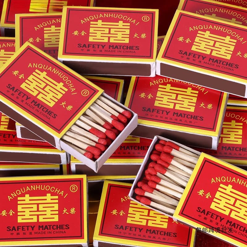 100 Boxes of Outdoor Vintage Classic Safety Matches for Lighting Cigarettes and Fire, Retro Ordinary Cross-border Yu Rui