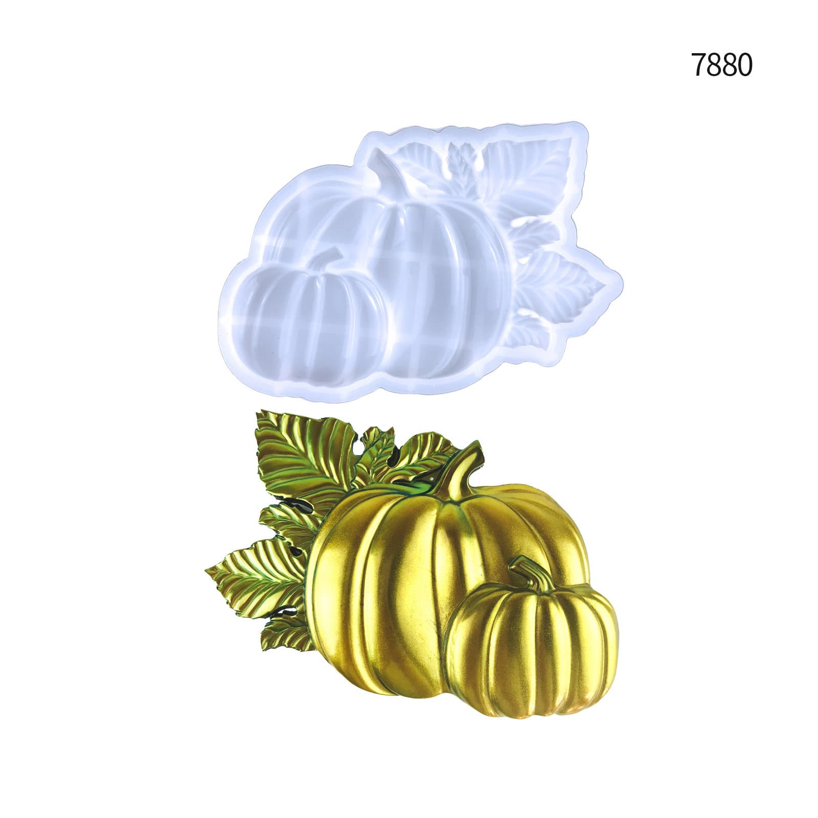 Pumpkin Wall Hanging Epoxy Resin Mold DIY Semi-3D Pumpkin Ornament Wall Decoration Pumpkin Pendant Silicone Mold