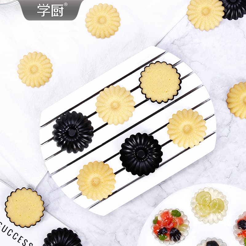 Cross-border Flower Egg Tart Mold Sunflower Rice Cake Mold Small Cake Baking Tray Commercial Egg Tart Mold