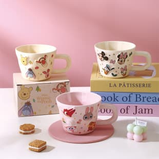 Disney Authentic Mickey Ceramic Mugs, Home and Office High-Quality Coffee Cups, Breakfast Cups, New Wholesale