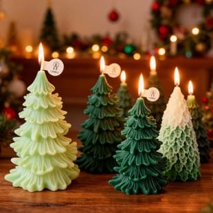 Christmas Tree Series Cedar Silicone Candle Mold DIY Christmas Holiday Scented Plaster Mold Decorative Ornament