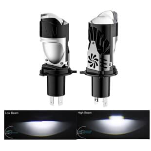 Car LED Headlight H4 Plug-in High Power Matrix Beam High/Low Beam Integrated LED Car Light Motorcycle 2 Pack