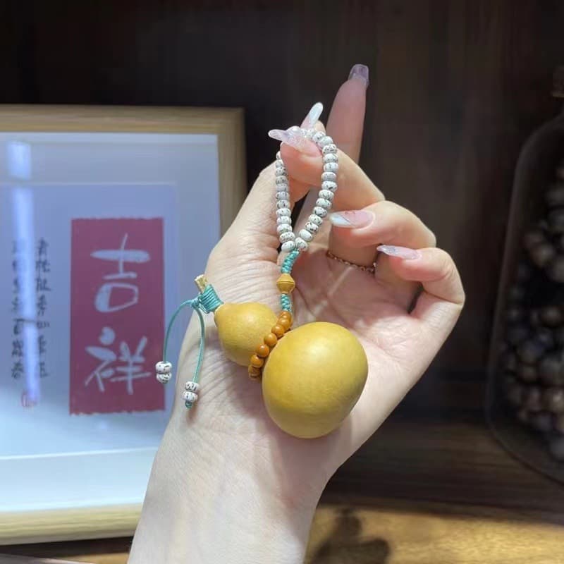 Wholesale Natural Gourd Hand Piece, Paired with Olive Pit, Star Moon Bodhi (Gourd Size Random)