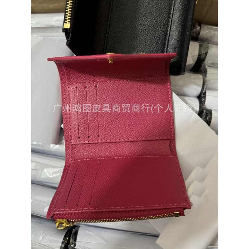 Foreign trade wholesale classic wallet European and American fashion women's wallet three-fold bean wallet short coin purse card holder