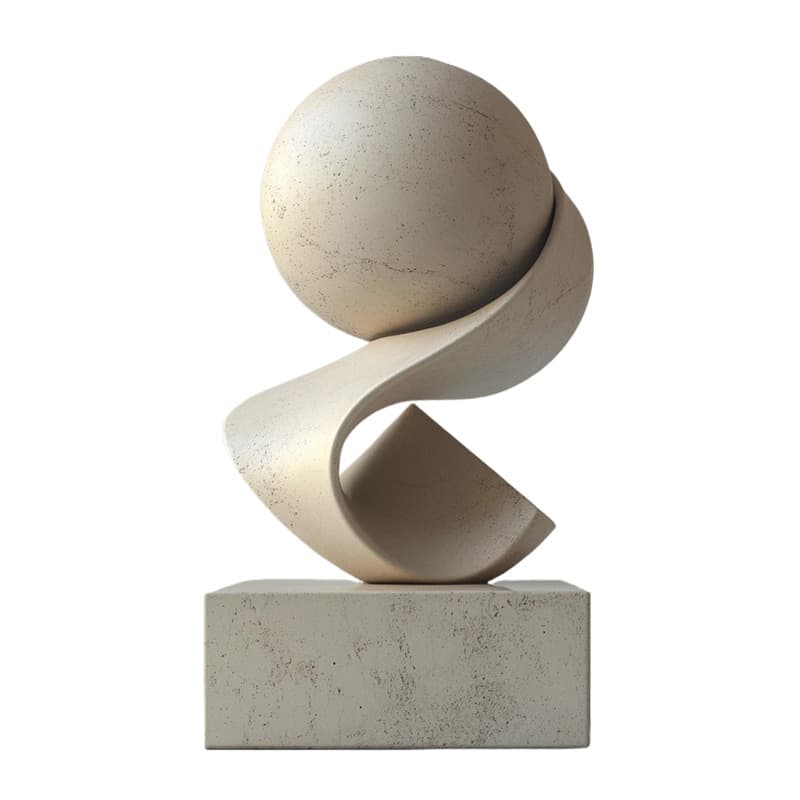 Modern minimalist abstract art minimalist white imitation sandstone creative furnishings handicrafts home living room soft decorations