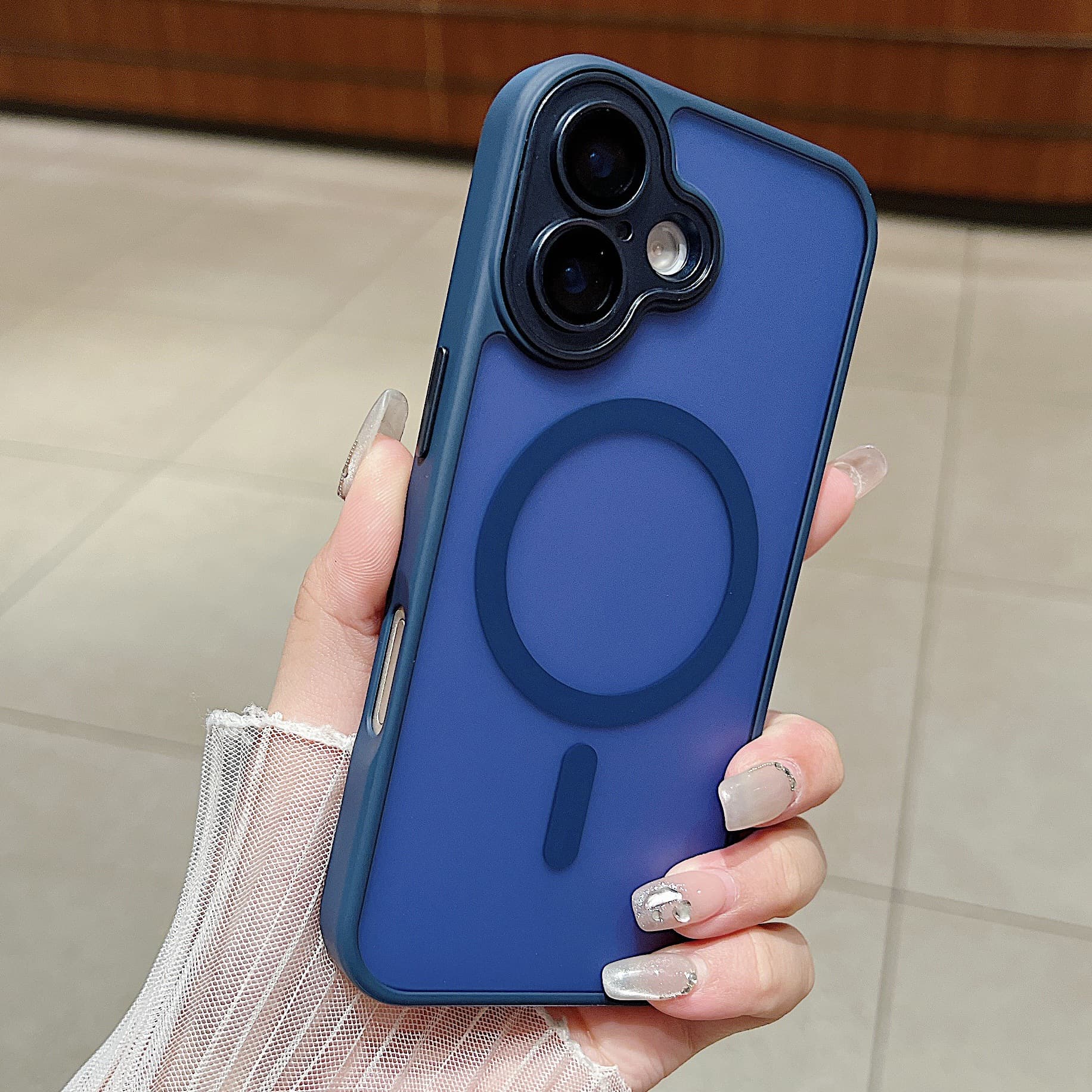 Cross-Border iPhone 17 Elegant Shield Skin-Feel Magnetic Phone Case for iPhone 16 Full Coverage Lens Film Drop Protection 15 Protective Cover 14
