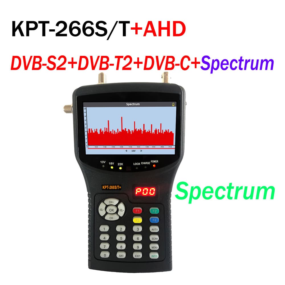 Finder KPT-266ST AHD DVB-S2/T2/C Spectrum Satellite Finder