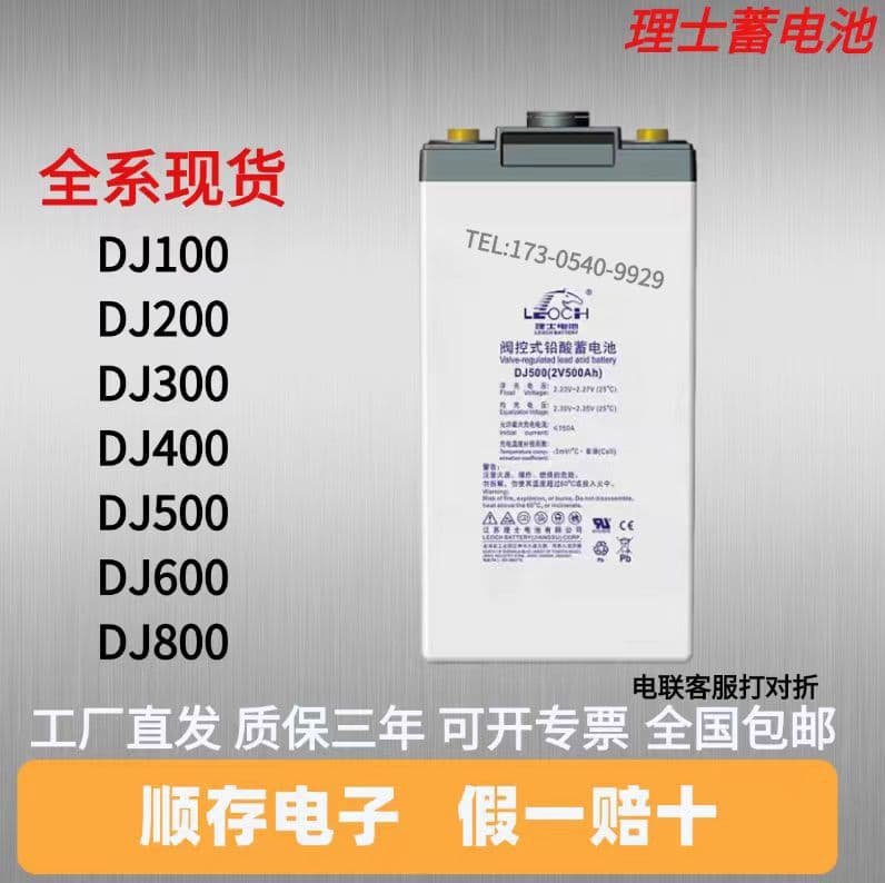 Leoch Battery DJ100/200/300/2V100AH/200AH/300AH/Control Room Wind Farm DC