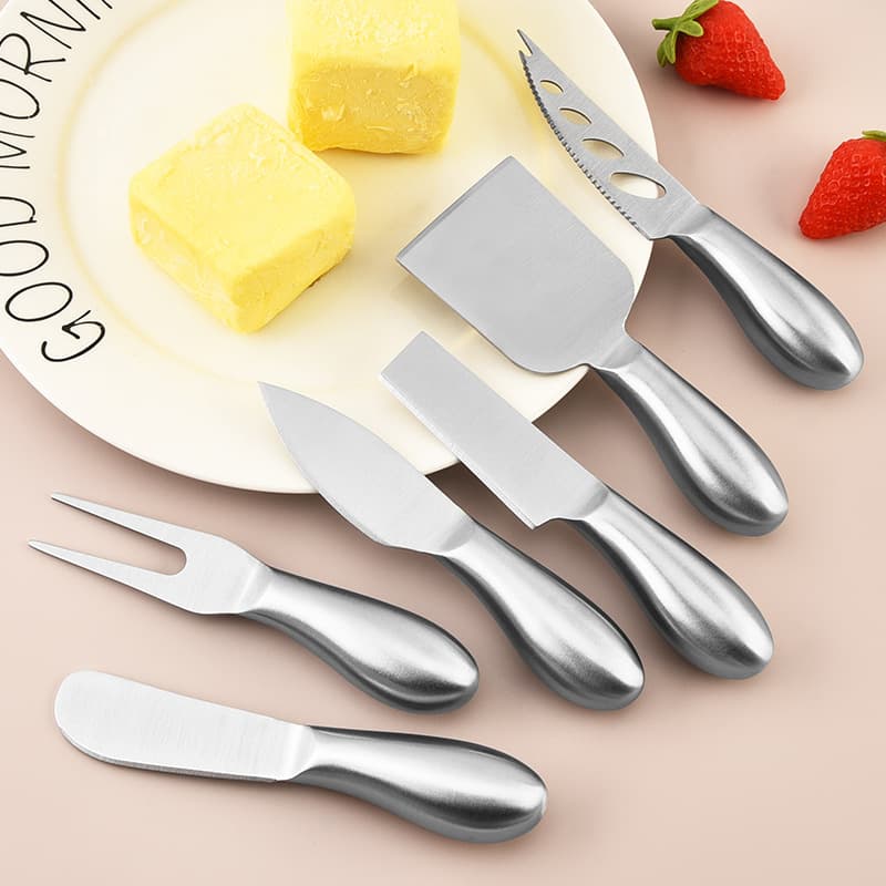 Spot stainless steel cheese knife set household hollow handle cheese butter knife pizza knife kitchen cheese knife fork spatula