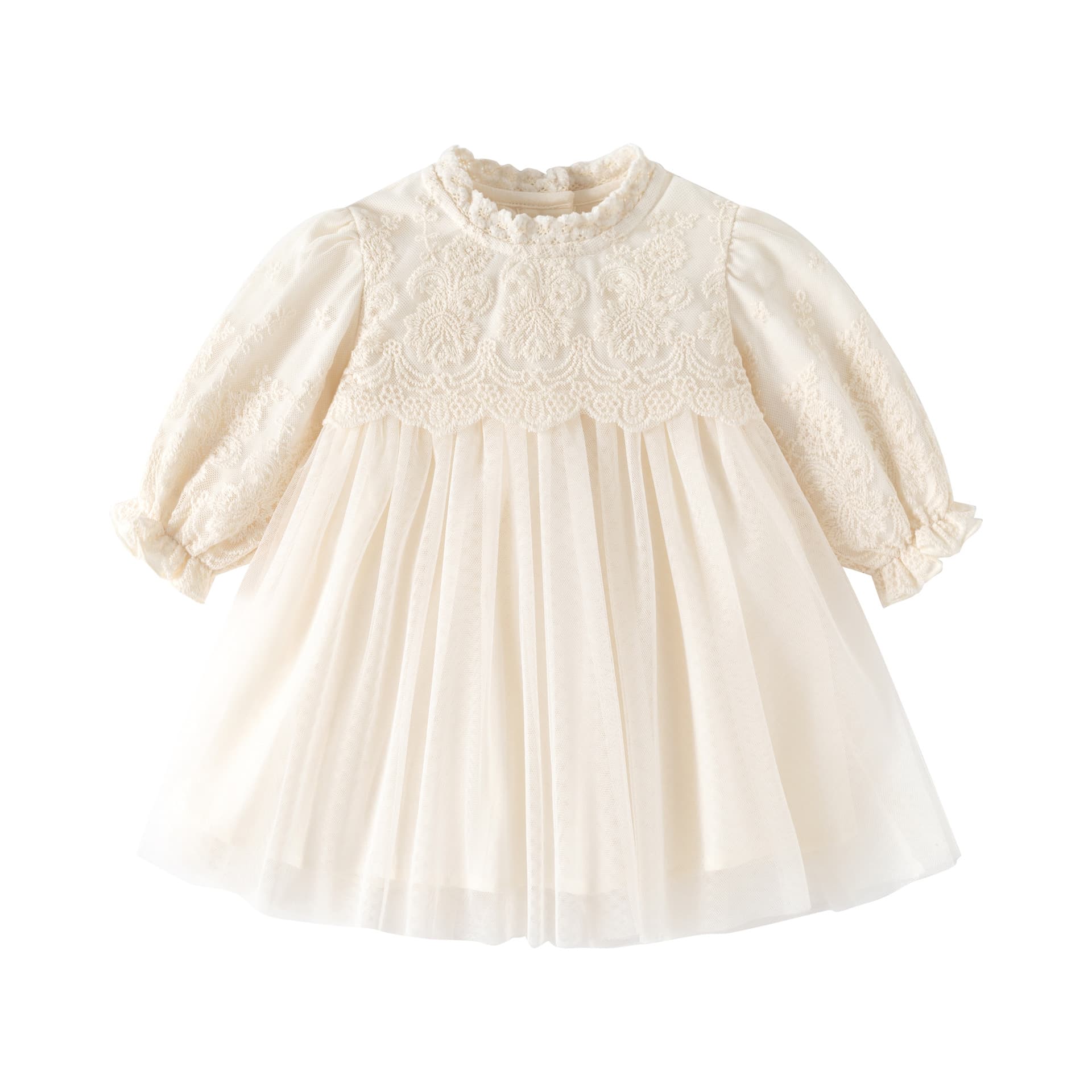 Cross-border Baby Girl Dress Spring Autumn Princess Gown for 100-Day Celebration and Birthday Party, Tulle Tutu Dress