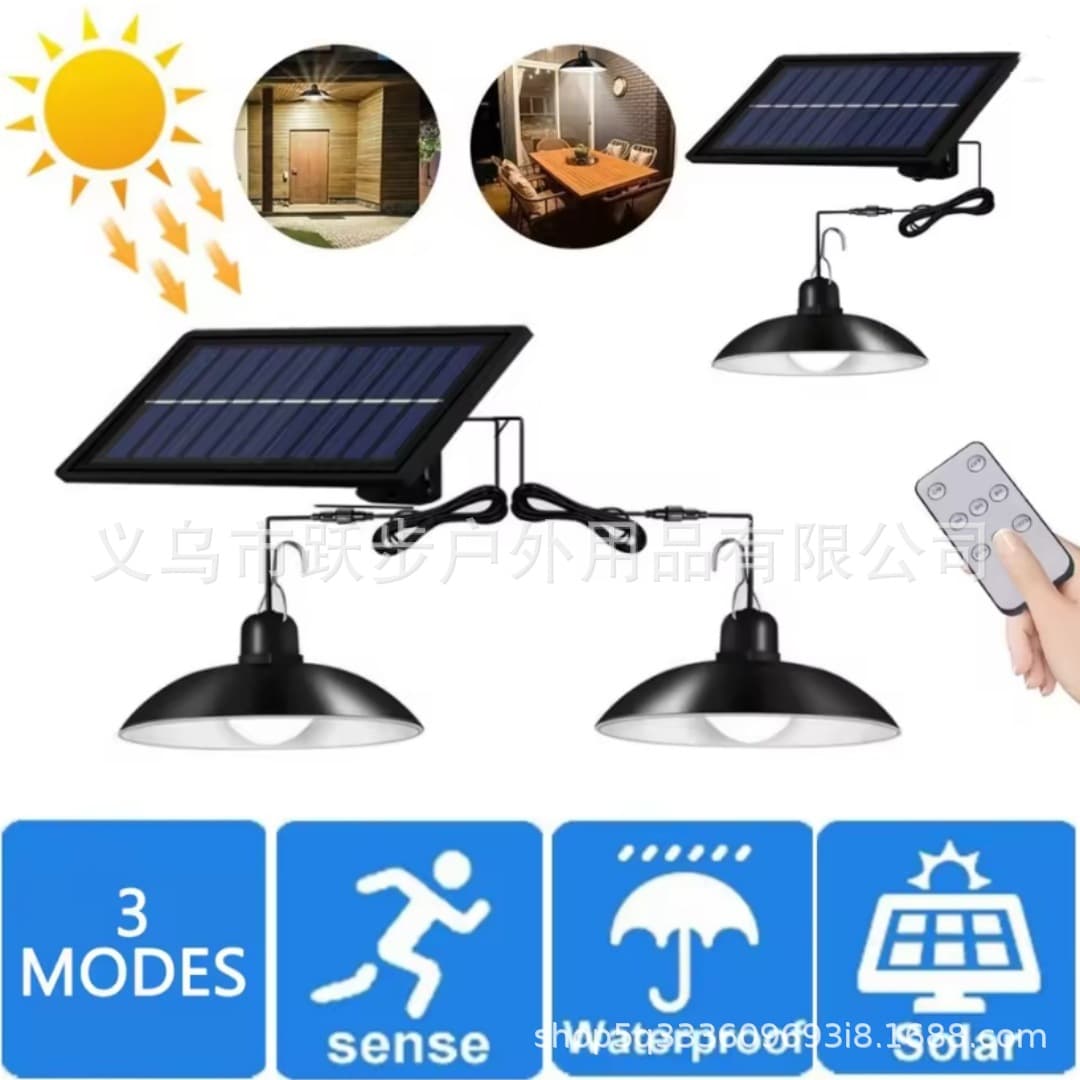 Outdoor solar chandelier one for two villa garden lighting waterproof garden light home emergency light with remote control
