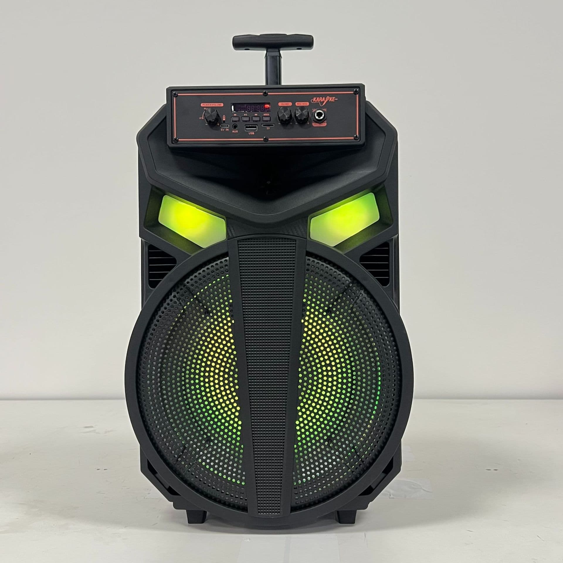 Spot Order 12inch Outdoor Speakers 5.0 Bluetooth Speaker Trolley Portable Active Speaker with 2 Wireless Microphones