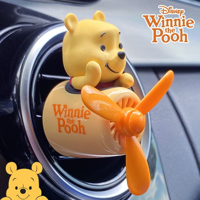 Disney Winnie the Pooh Car Air Freshener Vent Clip Small Plane Shape Car Perfume Ornament Fan Interior Decoration Scent