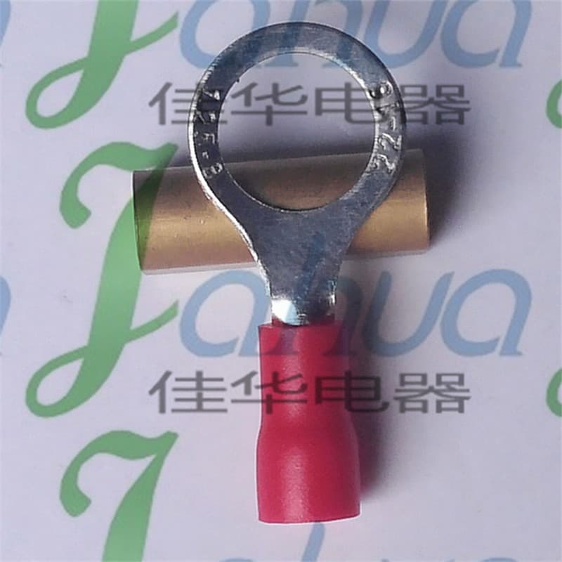 RV1.25-8 Round Pre-insulated Terminal End, Cold-Press Wiring Terminal, 0.7mm Thick