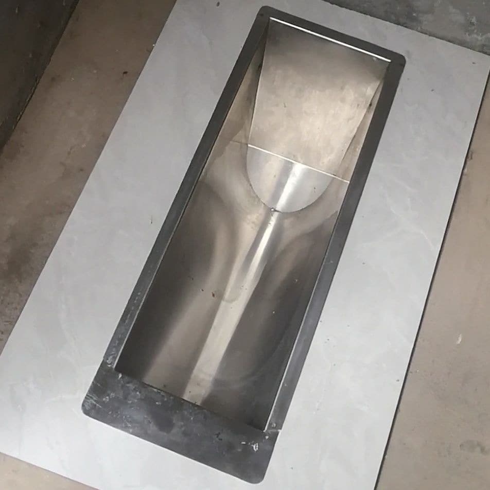 Rural dry toilet stainless steel toilet squat toilet white steel plate squat pit special open-air toilet transformation artifact slope
