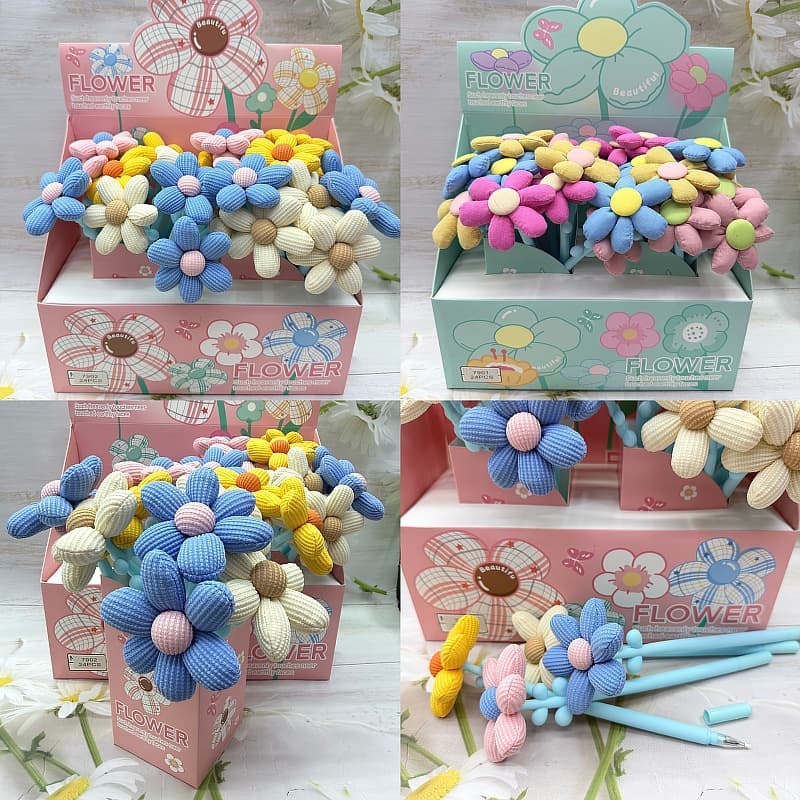 Popular Internet celebrity fabric flower gel pen bouquet rocking pen high-looking cute stationery girl heart student gift