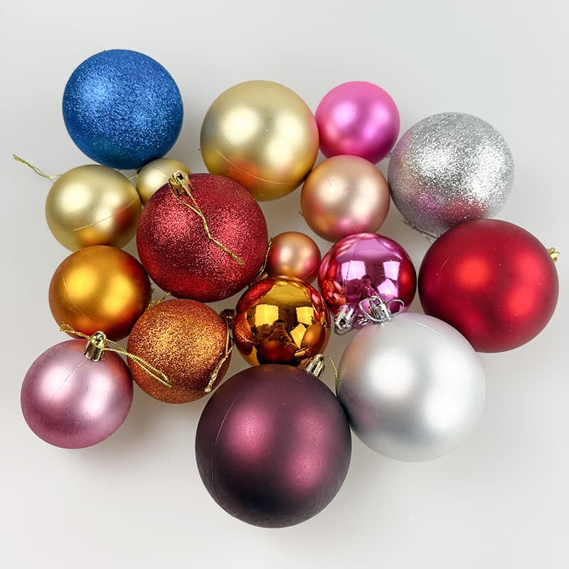 Direct Sales from Manufacturer Bulk Christmas Balls 4/6/8/10cm Tree Hanging Ornaments Colored Plastic Electroplated Spheres