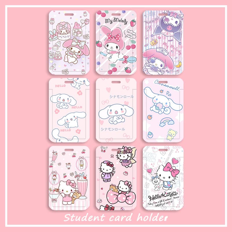 Cute Hello Kitty My Melody Card Holder for Access Control, Bus Card, Student Meal Card, ID Card, Metro Card, Campus Card