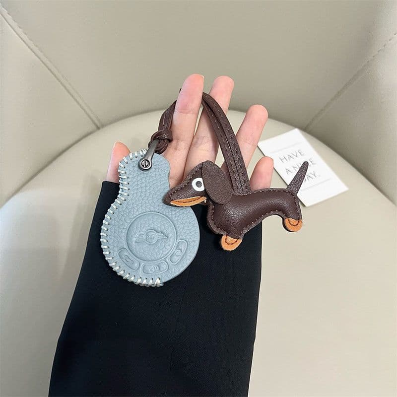 High-end full-wrap goatskin key case for BMW Mini Cooper, compatible with JCW/F55 buckle F60 MINI