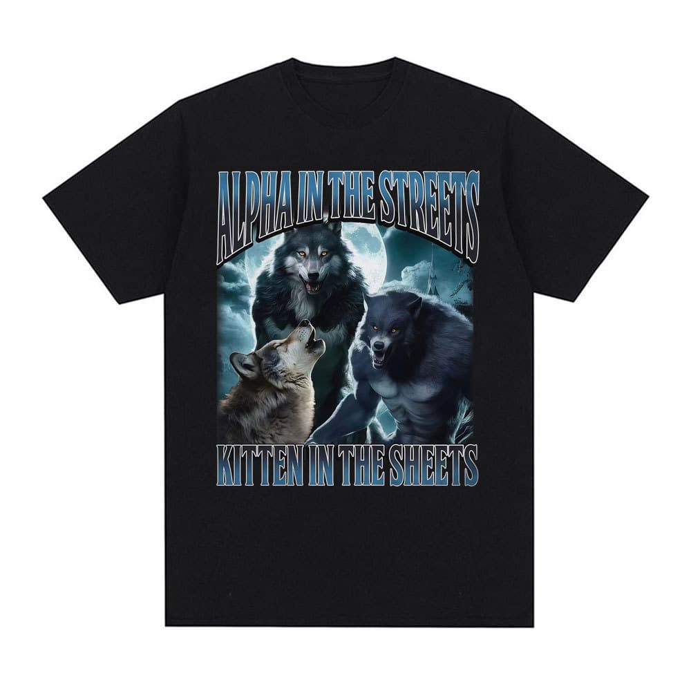 Alpha in The Sets Kitten in The Sheets T Shirt Funny Werewolf