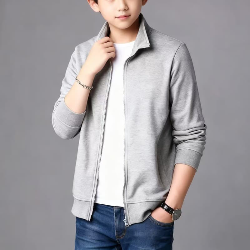 Boys Spring Autumn Thin Zipper Jacket Youth Baseball Jacket Big Kids Boy Fall Cool Stylish Jacket
