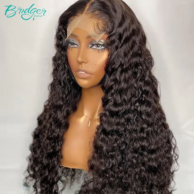 Factory Curly 4x4 5x5 Closure Wigs Natural Color Human Hair