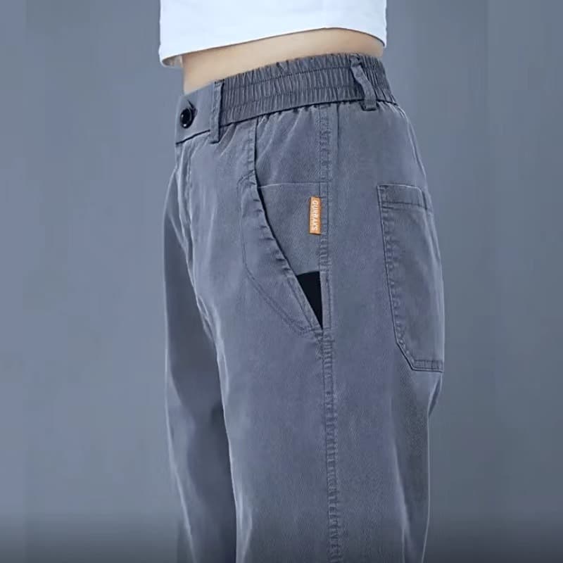Men's Work Pants Straight Loose Long Pants Summer Thin Large Size Casual Pants Durable Work Trousers