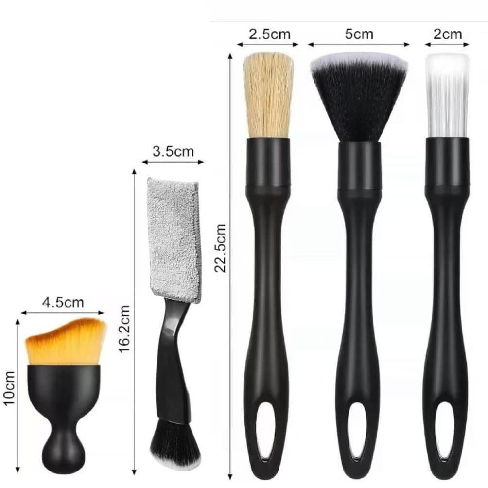Car Interior Cleaning Brush Detail Brush 4-Piece Set Cleaning Brush Tire Brush Soft Bristle Brush Car Wash Tool Gap Brush