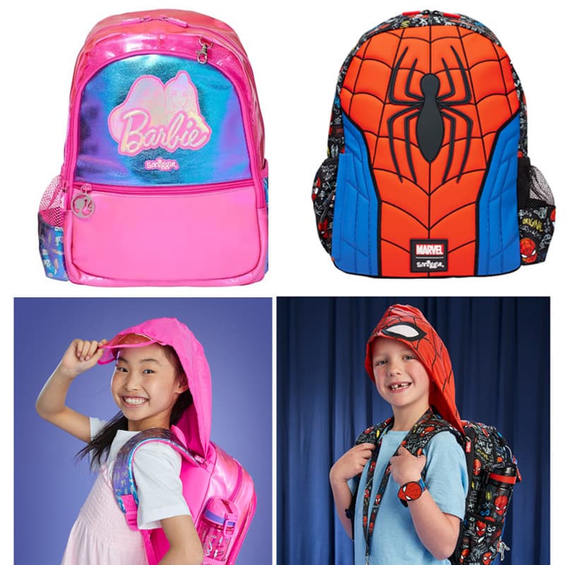 Australian Smiggle Medium Hat Backpack for Children, High Capacity Primary School Student Backpack, Outdoor Casual Bag