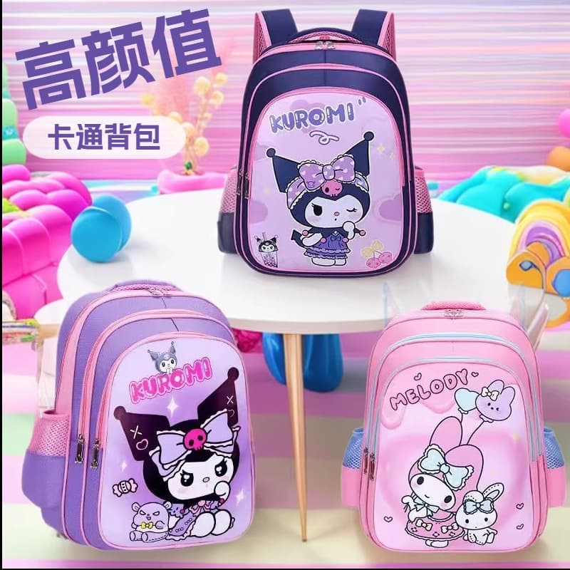 Backpack for Grades 1-6 Waterproof Lightweight Spine Protection Double Shoulder Bag Cartoon Large Capacity Ergonomic Back-to-School Certified