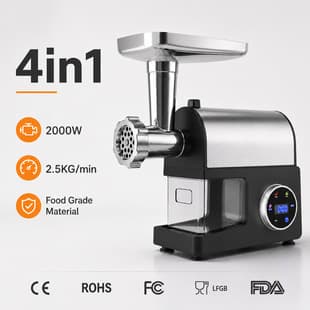 Cross-border Electric Meat Grinder, Multi-functional Home Sausage Stuffer, Vegetable Chopper, Meat Grinder, 3-in-1, Custom for Export