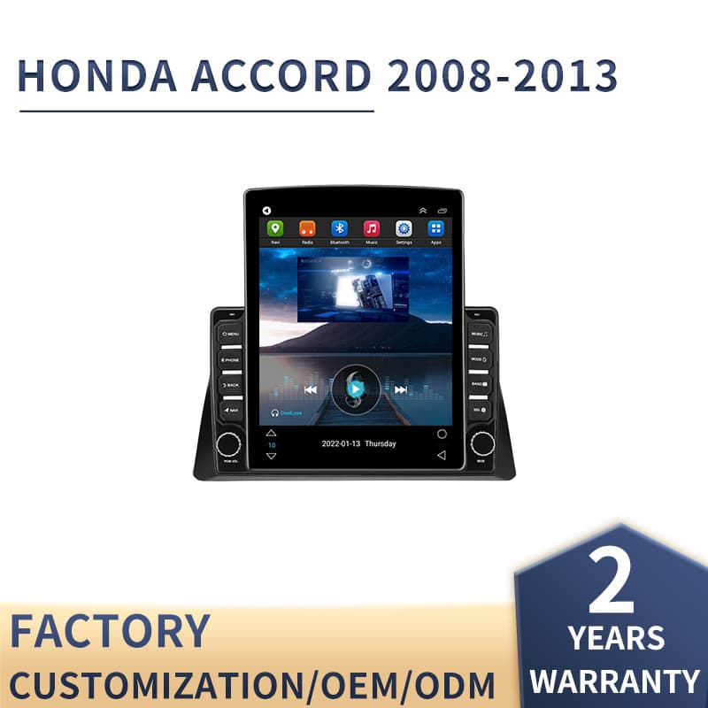 Vertical Screen Navigation for Honda Accord 9.7-Inch Android Smart Central Control Display All-in-One