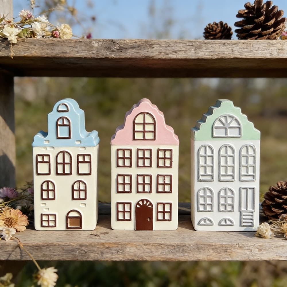 S2226 House Ornament Decoration Baking Plaster Mold DIY Silicone Mold