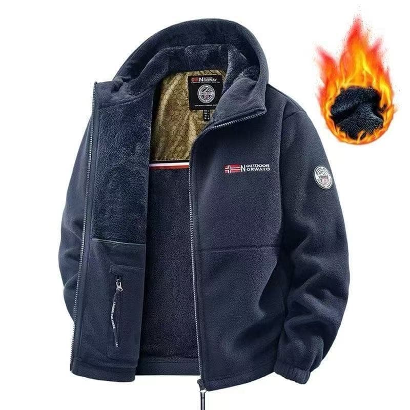 Large Stock Cross-Border Wholesale New Plus Size Men's Jacket Fleece Sports Couple Style Norway Warm 788