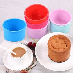 Round Cake Mold Silicone Mold Baking Pan, Multiple Sizes Types, DIY Baking Cake Mold