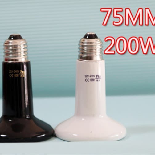 Reptile Pet Far Infrared Ceramic Heating Lamp Thermostat Specification 75mm 200W