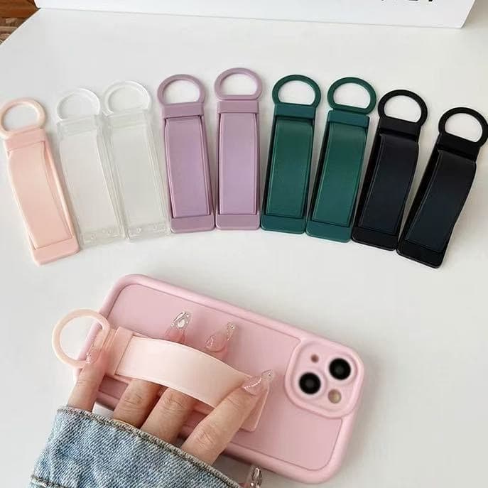 Phone Case Stand Back Sticker Push-Pull Wrist Strap Phone Clip Desktop Adhesive Snap Retractable Lazy Support Bracket