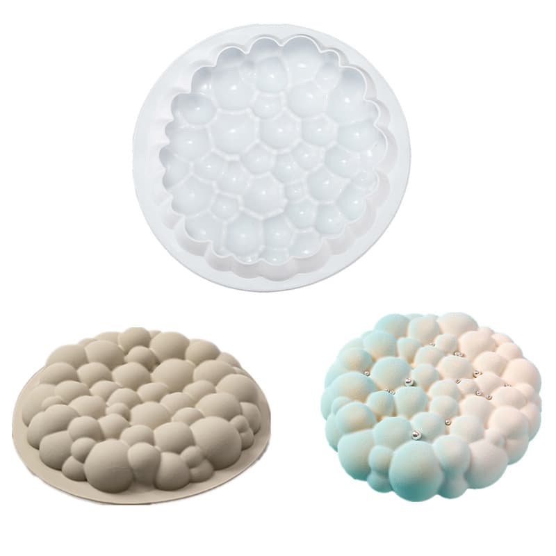 Cross-Border Cloud-Shaped Silicone Mousse Cake Mold Pebble-Shaped French Pastry Auspicious Cloud Baking Mold Small Cake