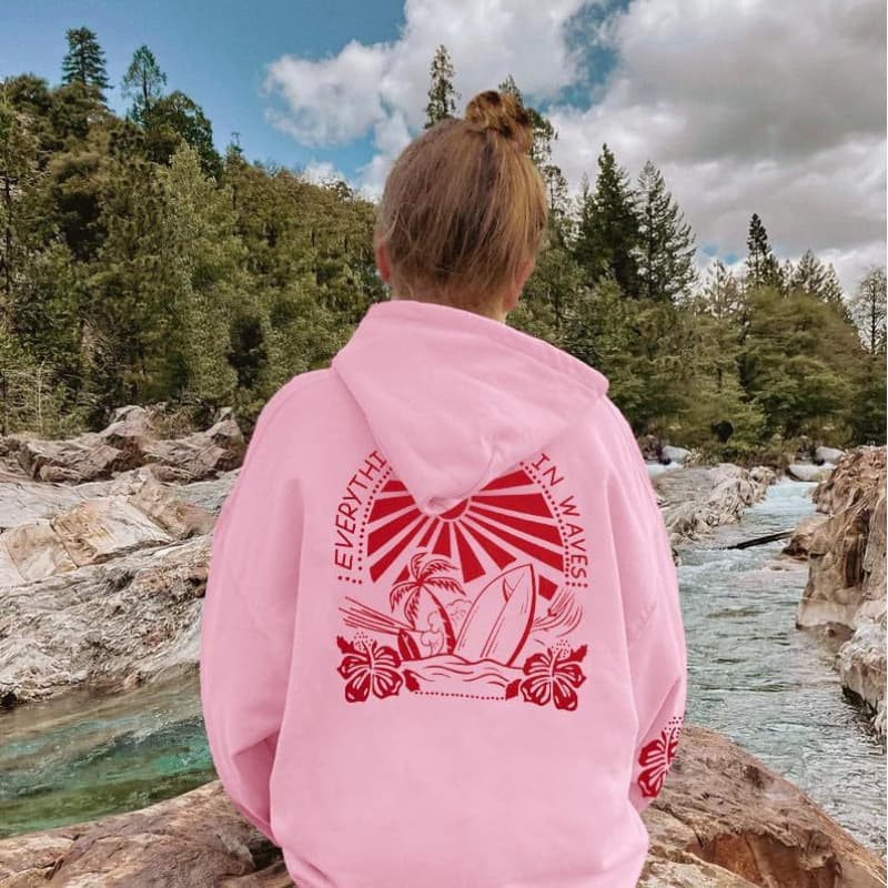 Cross-border European and American women's fashion new arrivals, hot-selling trendy hooded sweatshirt with fleece lining, in stock for Amazon and independent sites
