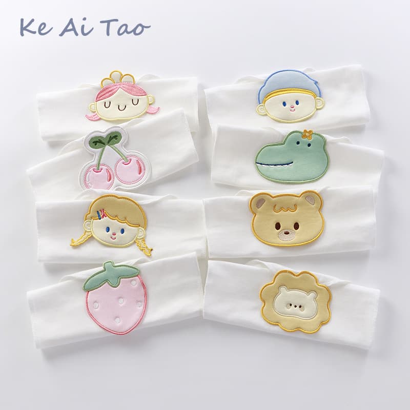Children's sweat-absorbing towel summer cartoon pure cotton gauze infant baby 0-6 years medium/large kids back pad gauze sweat barrier