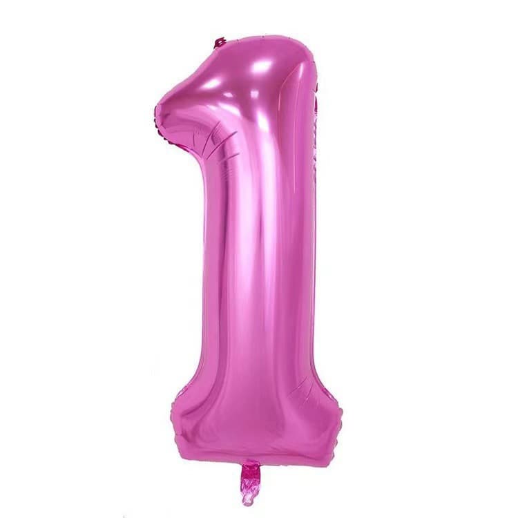 32-inch Imitation American Style Number Aluminum Film Balloon for Kids Birthday Party Decoration Setup Number Foil Balloon