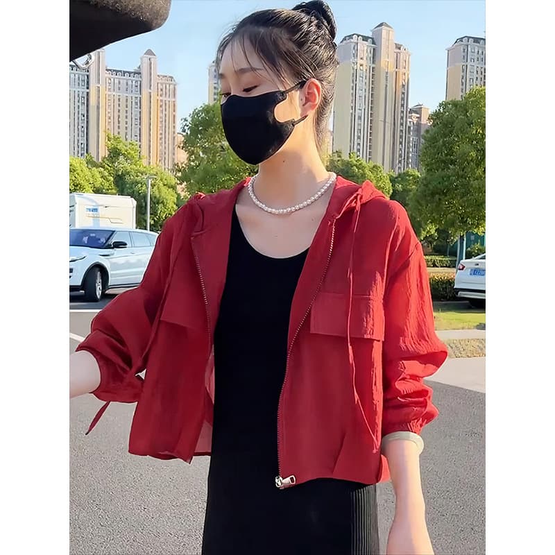 Sun Protection Clothing for Women 2026 New Style This Year's Popular Loose Breathable Hooded Short Jacket Sun Protection Clothing for Women to Wear Outside