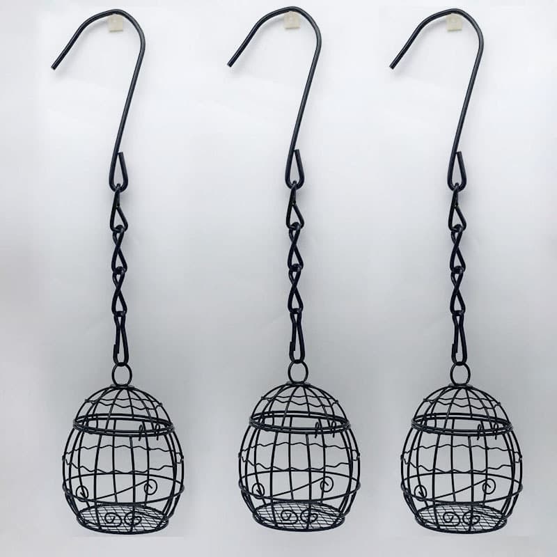 Hot-selling export outdoor birdcage feeder, spring hanging bird feeder, garden yard feeding station